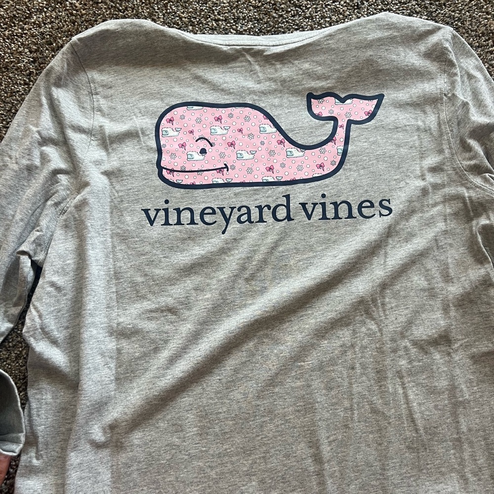 Vineyard Vines Gray Long Sleeve Tee Casual Comfort
